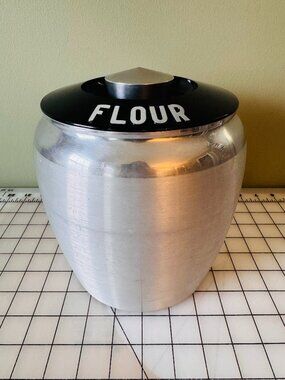 Vintage Kromex Flour Canister w/ Lid
